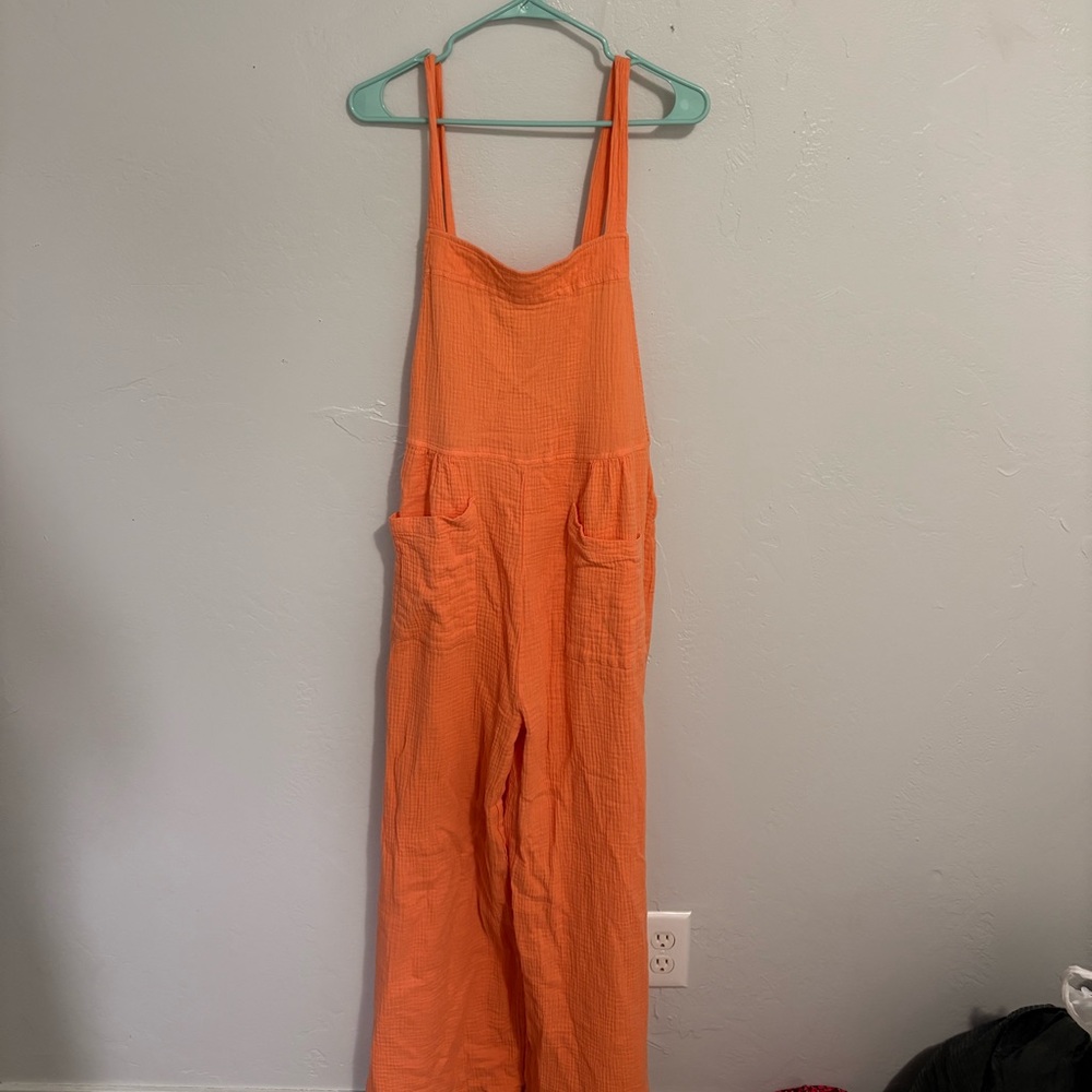 Pink Lily Vibrant Orange jumper romper jump suit